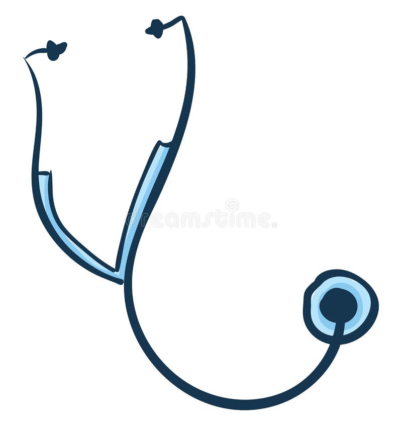 Blue Stethoscope Vector Illustration Stock Vector Illustration of