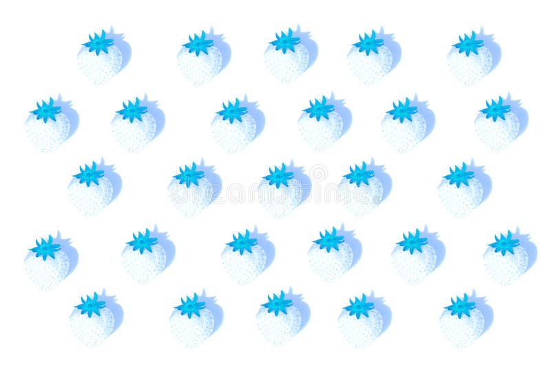 Blue Strawberries on a Blue Background. Stock Illustration