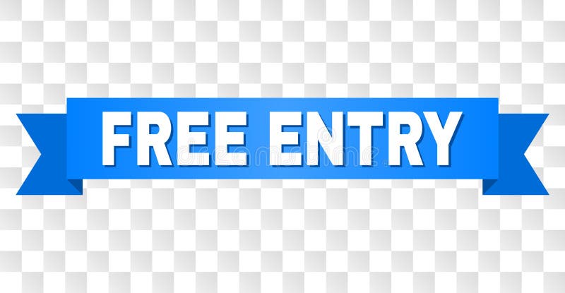 Blue Stripe with FREE ENTRY Text stock illustration
