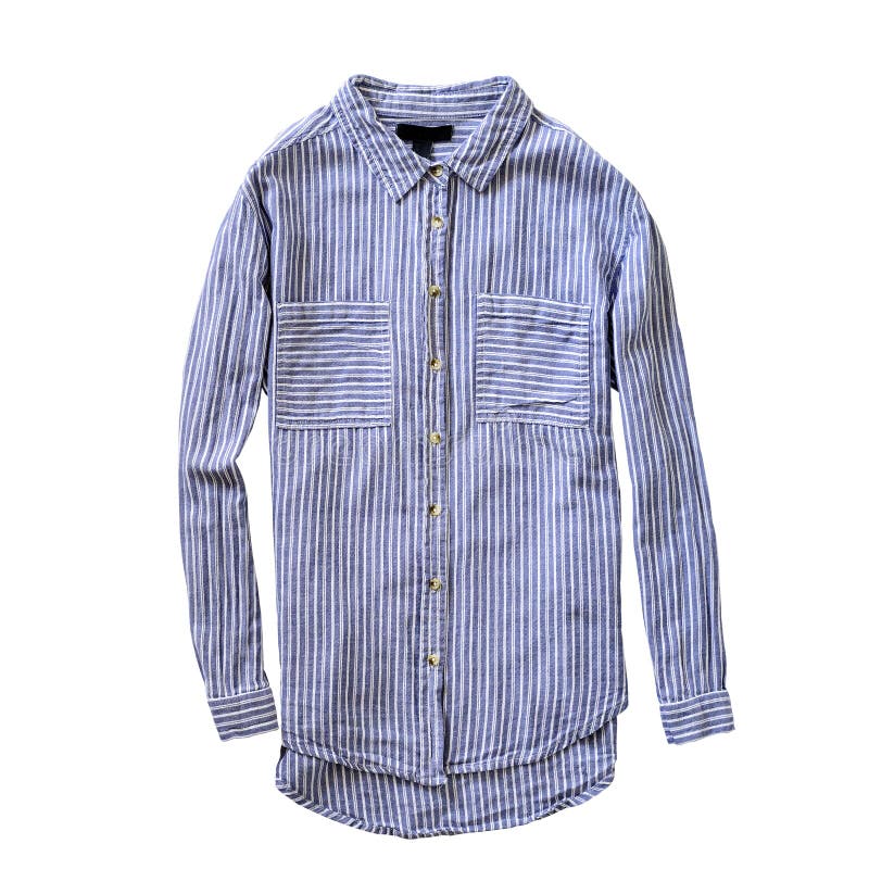 Blue Striped Shirt. Fashionable Concept. Isolate. White Background ...