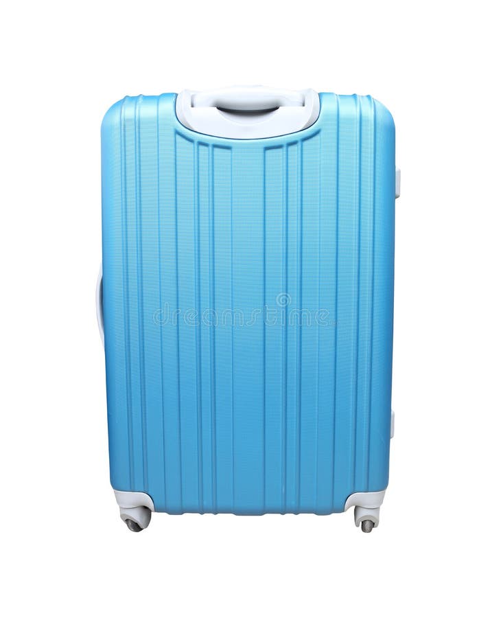 Blue suitcase isolated on white background. stock photography Blue suitcase isolated on white background. stock photography