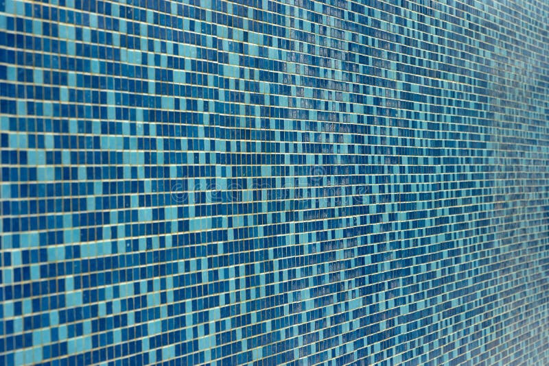 Blue Swimming Pool Tile Background Stock Photo - Image of material