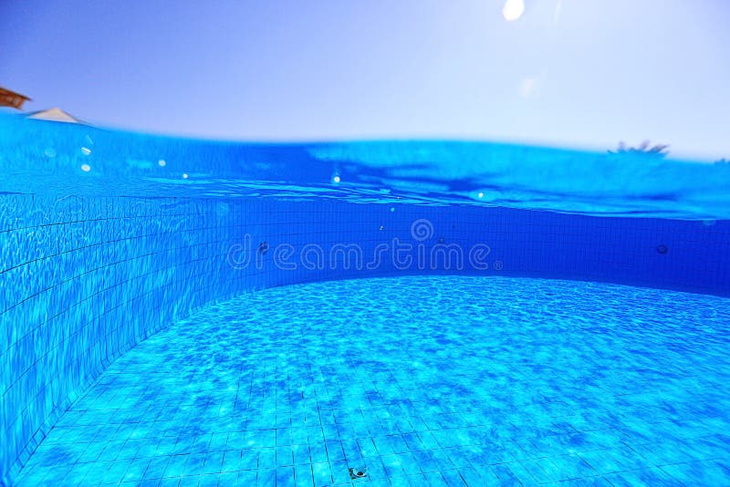 Blue swimming pool