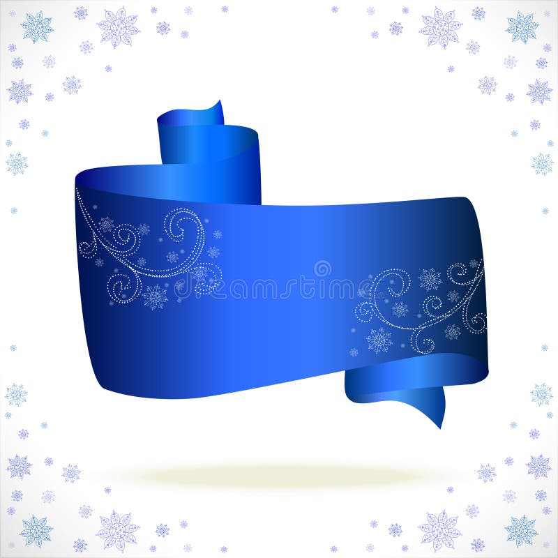 Blue tape cristmas on white background vector illustration