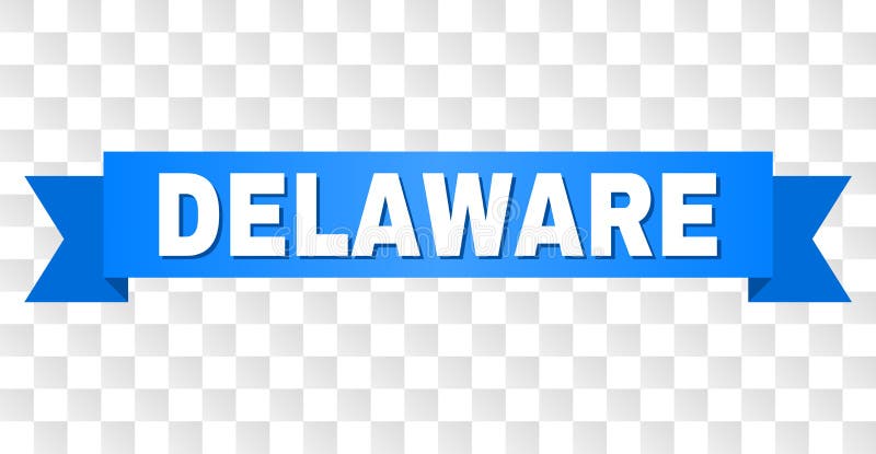 Blue Tape with DELAWARE Caption royalty free illustration