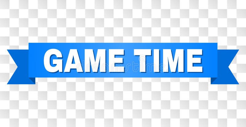 Blue Tape with GAME TIME Caption Stock Vector - Illustration of stripe,  emblem: 138726815