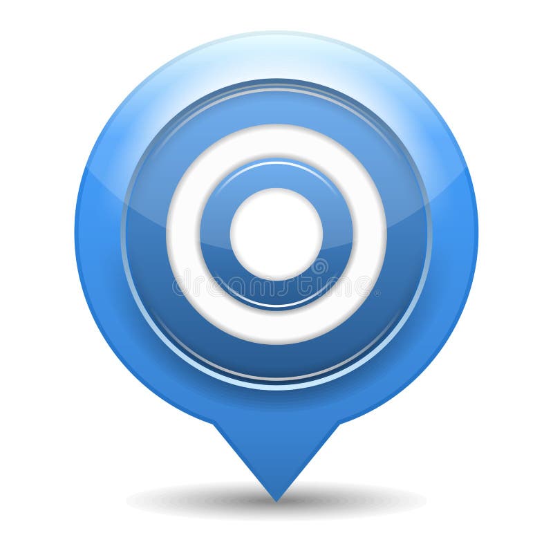 Blue Target stock vector. Illustration of blue, dartboard 33055738