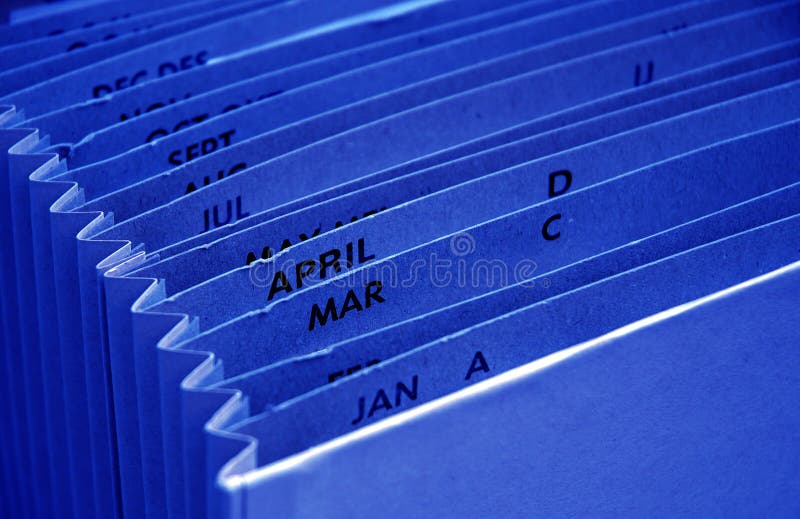 Blue tax budget file royalty free stock photography