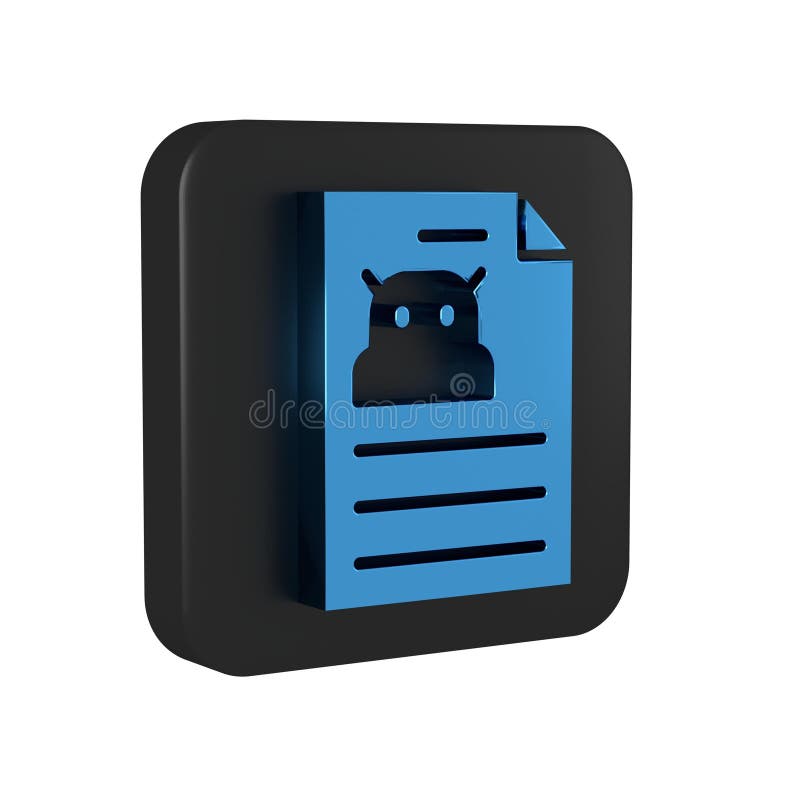 Blue Technical Specification Icon Isolated on Transparent Background