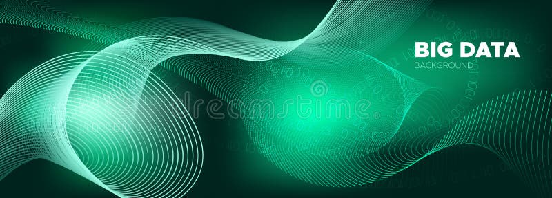 Blue Technology Illustration. Big Data Screen. royalty free illustration