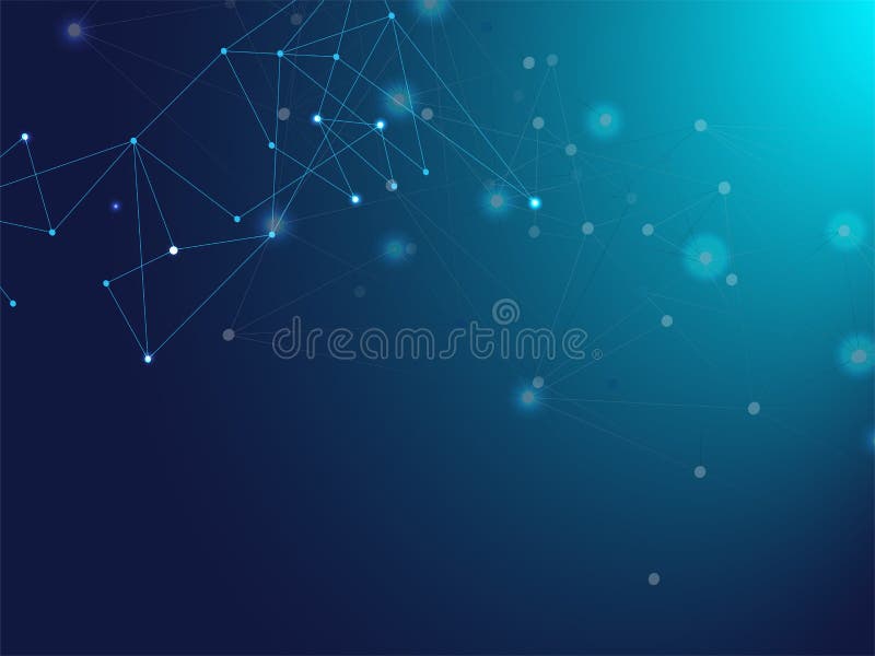 Blue Technology Space, Internet Cyberspace Data stock illustration