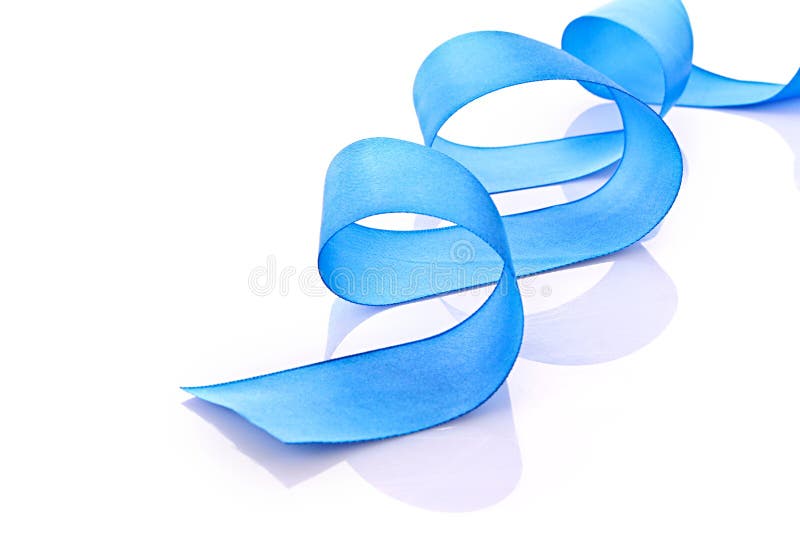 Blue Textile Ribbon Isolated Stock Photo Image of stripe, blue 13218426