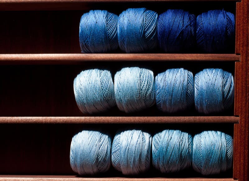 Blue threads stock photo. Image of close, blue, rows 25041716