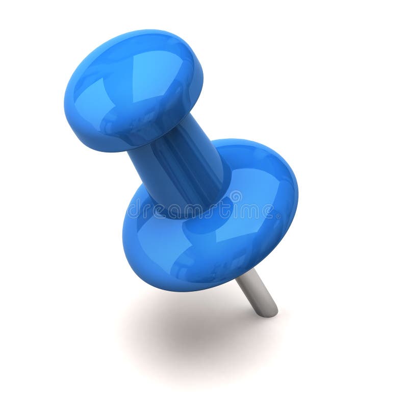Blue thumbtack