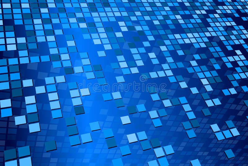 Graphic illustration of Blue Tile Pattern