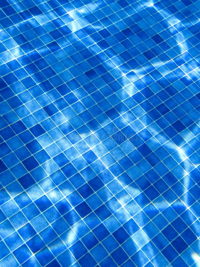 Blue Tile Pattern in Swimming Pool Stock Photo - Image of dominican