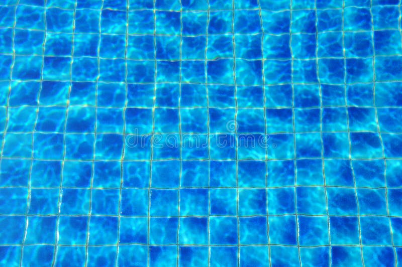 blue tiles swimming pool water reflection