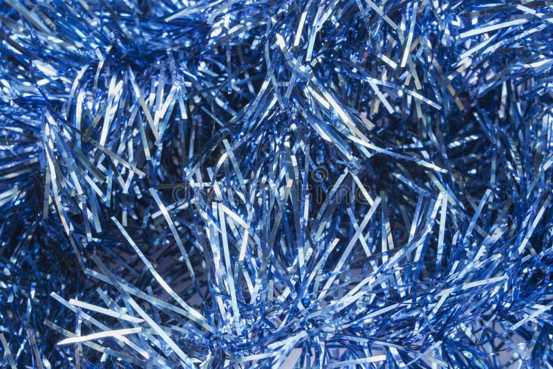 Blue tinsel stock photo. Image of gala, fluffy, delicate 33556462