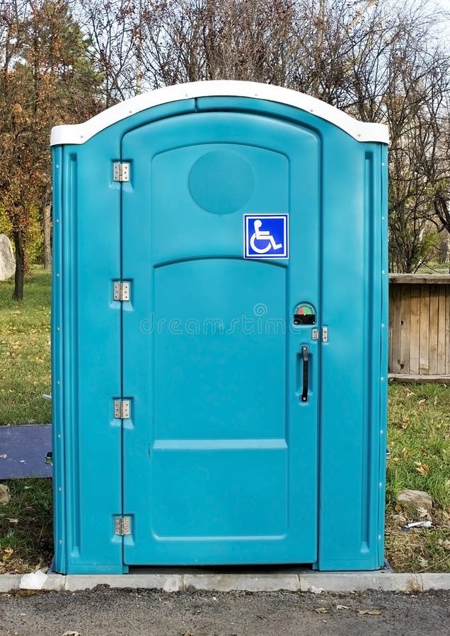 Blue toilet