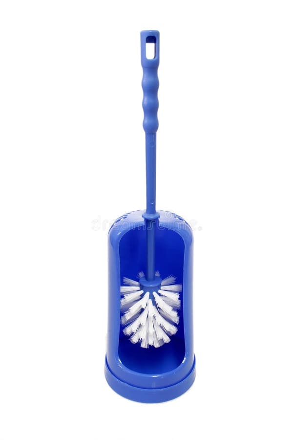 Blue Toilet Brush stock image. Image of gloves, handle 18918943