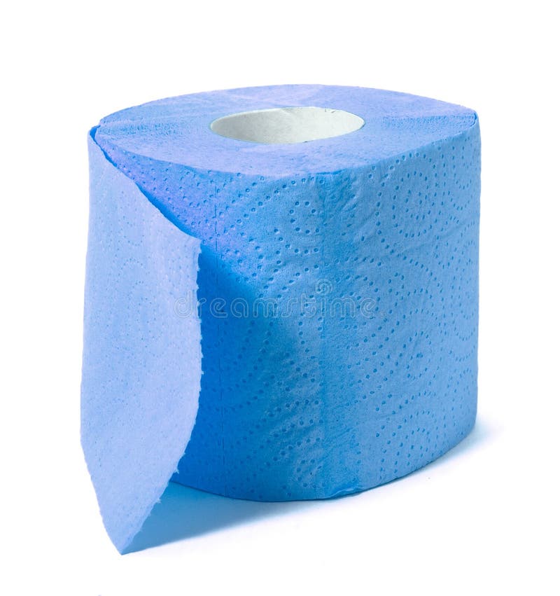 Blue toilet paper stock image. Image of blue, tissue 12014847