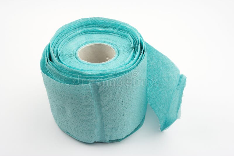 Blue toilet paper stock image. Image of blue, tissue 12014847