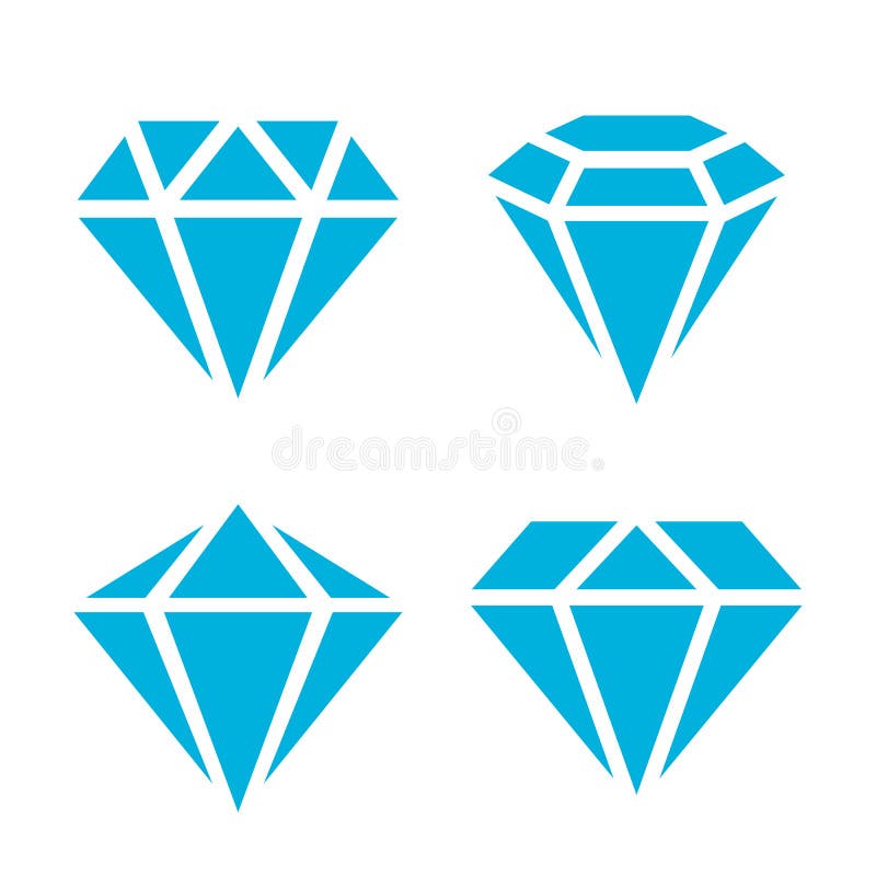 Blue topaz gem icon stock illustration Blue topaz gem icon stock illustration