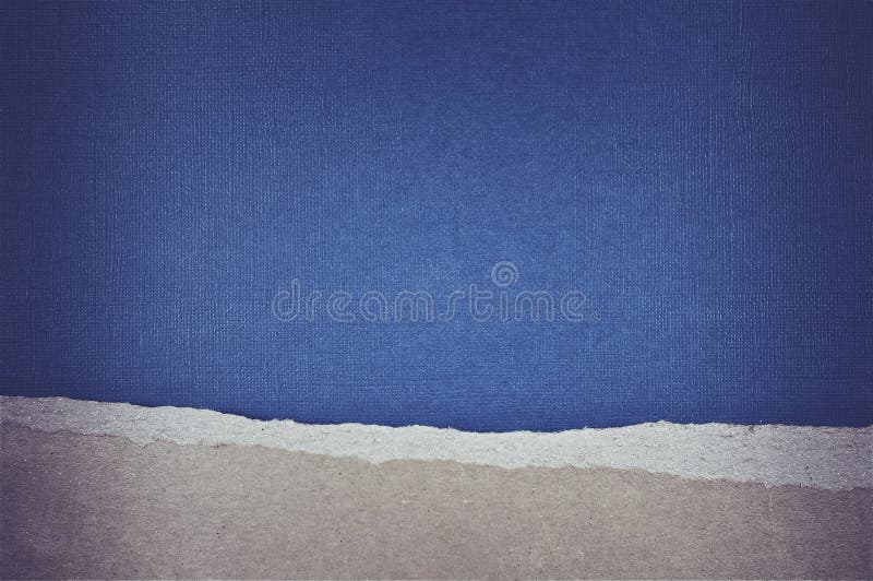 Blue Torn Paper Background stock photo