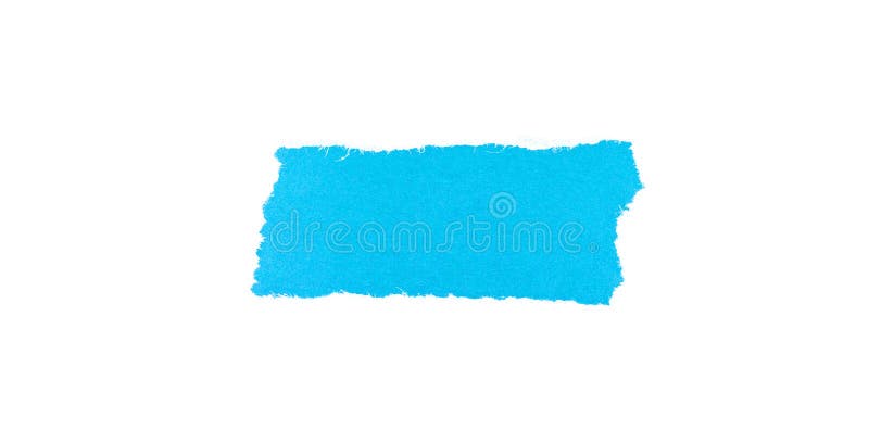 Blue torn paper strip isolated on transparent background royalty free stock photography