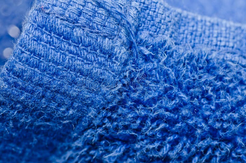 Blue towel macro stock photos Blue towel macro stock photos