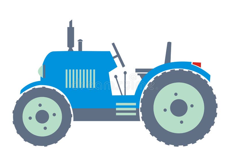 Blue Tractor Stock Vector Image 67073695