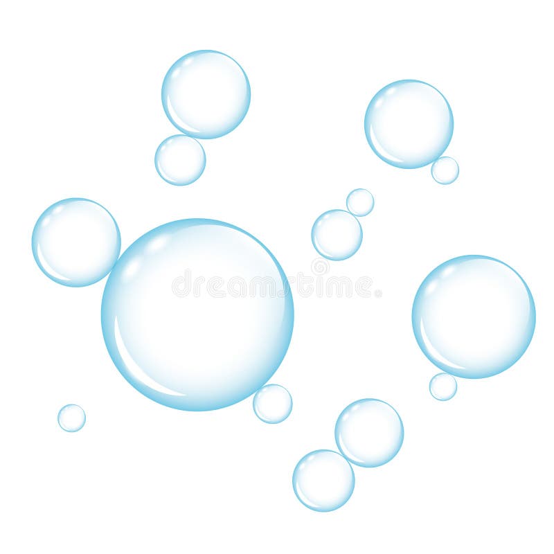 transparent soap bubble background border isolated on white vector