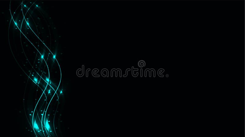 Blue transparent abstract shiny magical cosmic magic energy lines, rays with glare and dots and light shines on a black background vector illustration Blue transparent abstract shiny magical cosmic magic energy lines, rays with glare and dots and light shines on a black background vector illustration