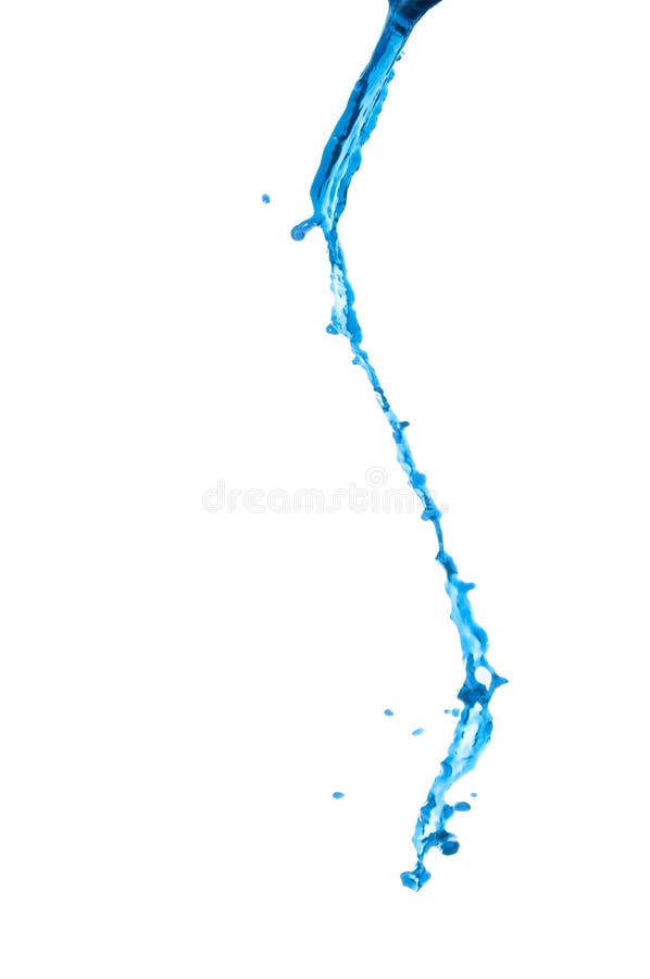 Blue transparent water splash stock photography