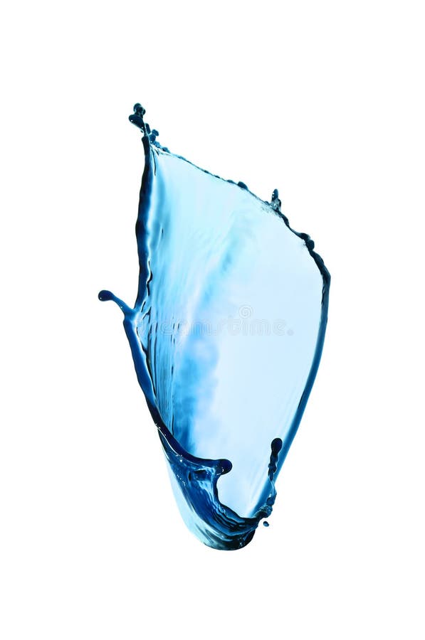 Blue transparent water splash royalty free stock photography