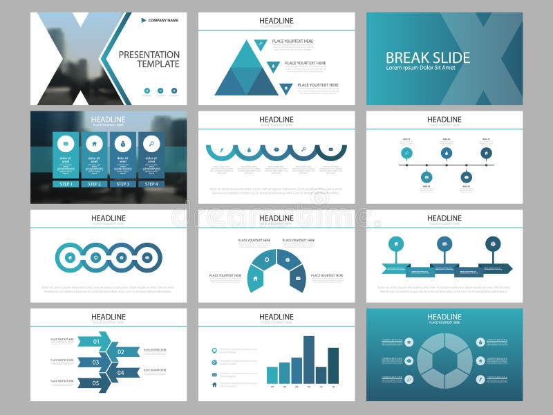 Red Abstract Presentation Templates, Infographic Elements Template Flat ...