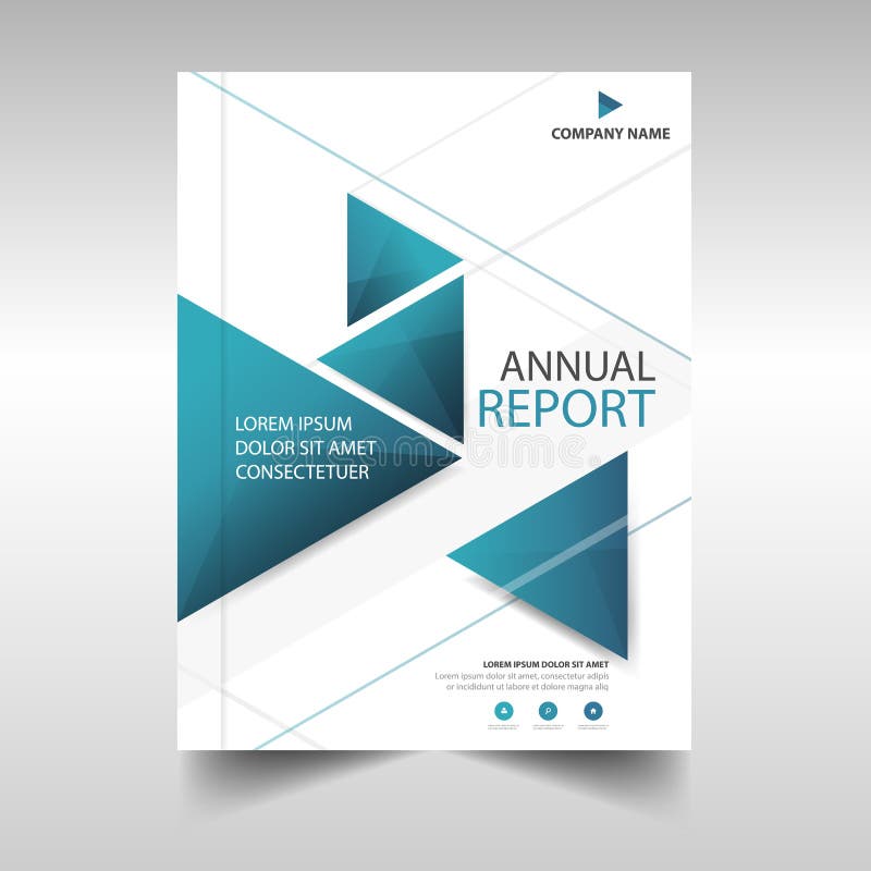 Blue triangle business Brochure Leaflet Flyer annual report template design, book cover layout design, abstract presentation vector illustration