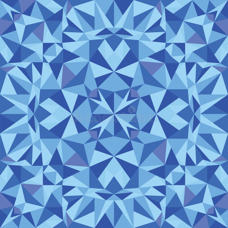 Blue triangle texture seamless pattern background stock illustration