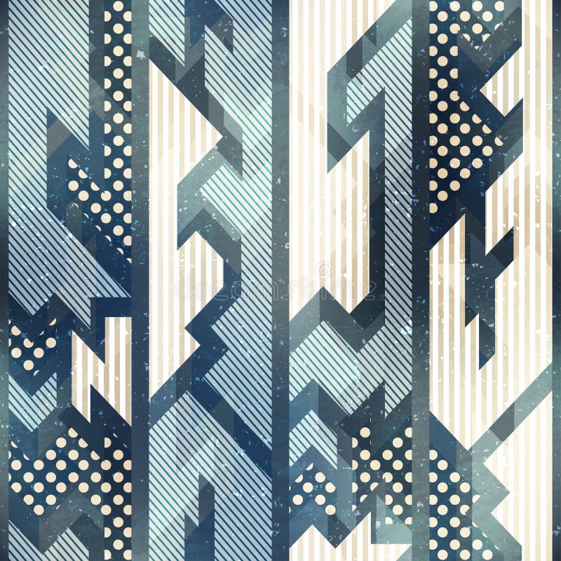 Blue tribel seamless pattern. royalty free illustration Blue tribel seamless pattern. royalty free illustration