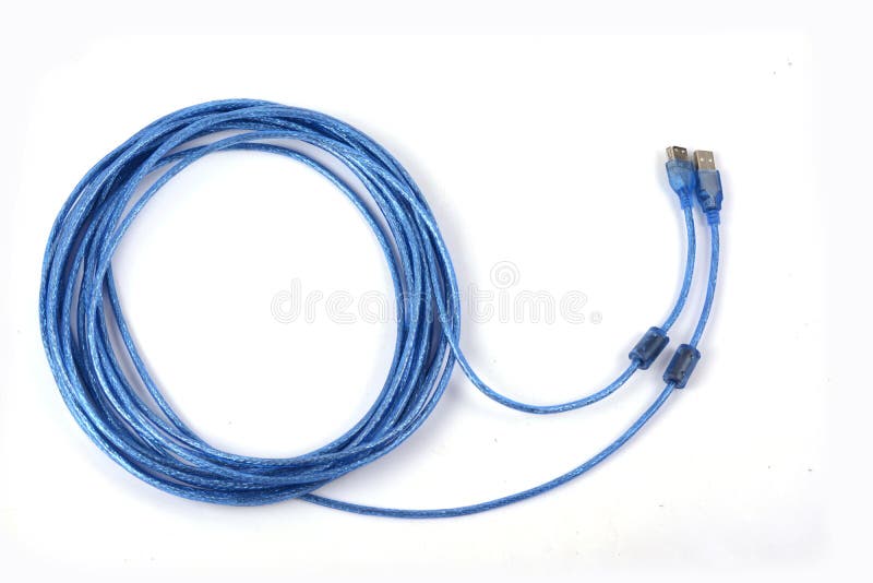 Blue USB cable stock photo. Image of electric, 79415314