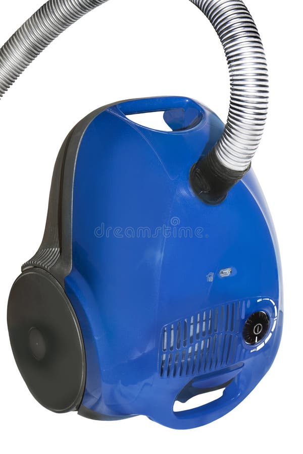 Blue vacuum cleaner stock photo. Image of household, hose 19417622