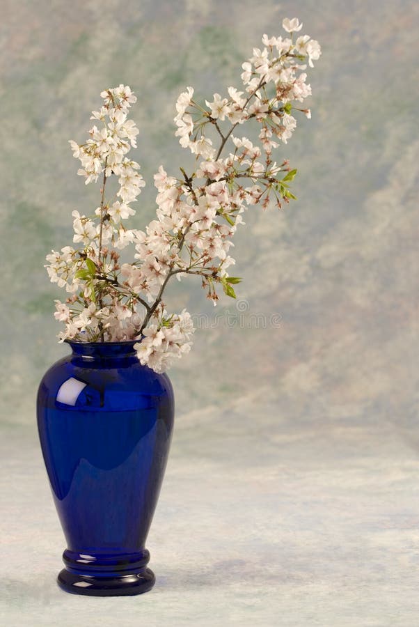 Blue Vase With Spring Flowers Stock Image Image of color, image 52571259