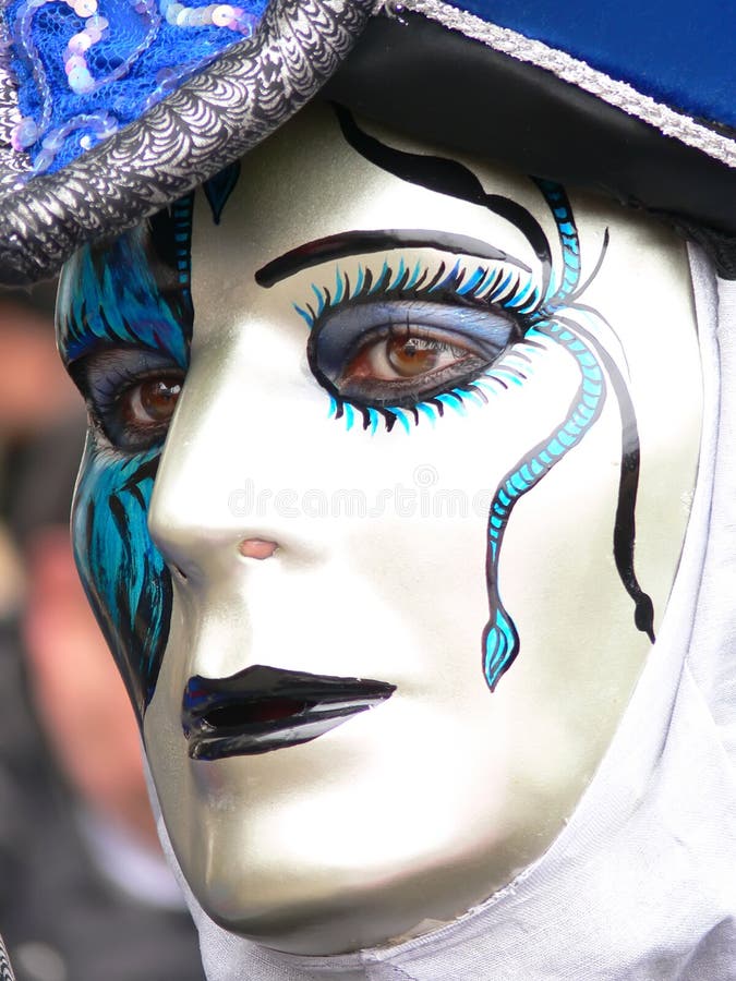 Blue Venice mask stock photos