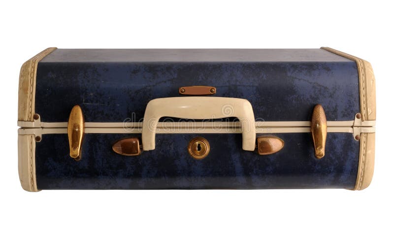 blue vintage suitcase