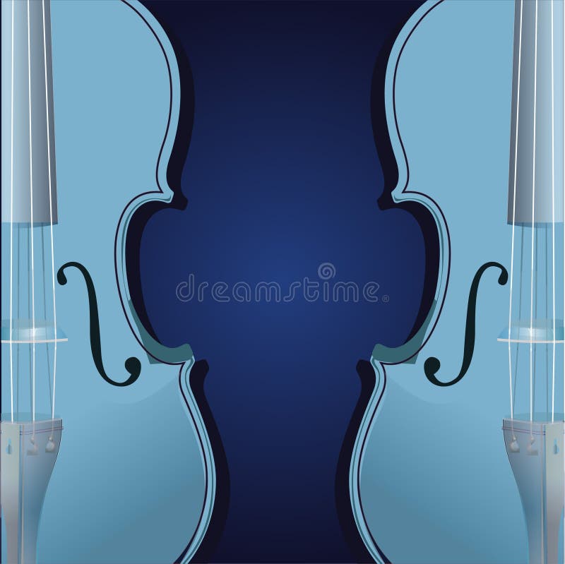 Blue Ink Violin Sketch Illustration Stock Illustration Illustration