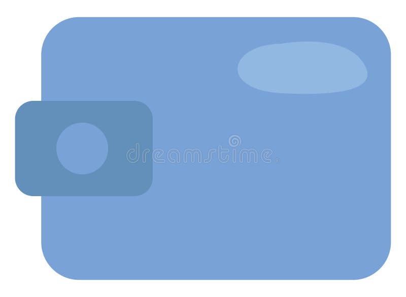 Blue wallet, icon stock vector. Illustration of graphic 260373073