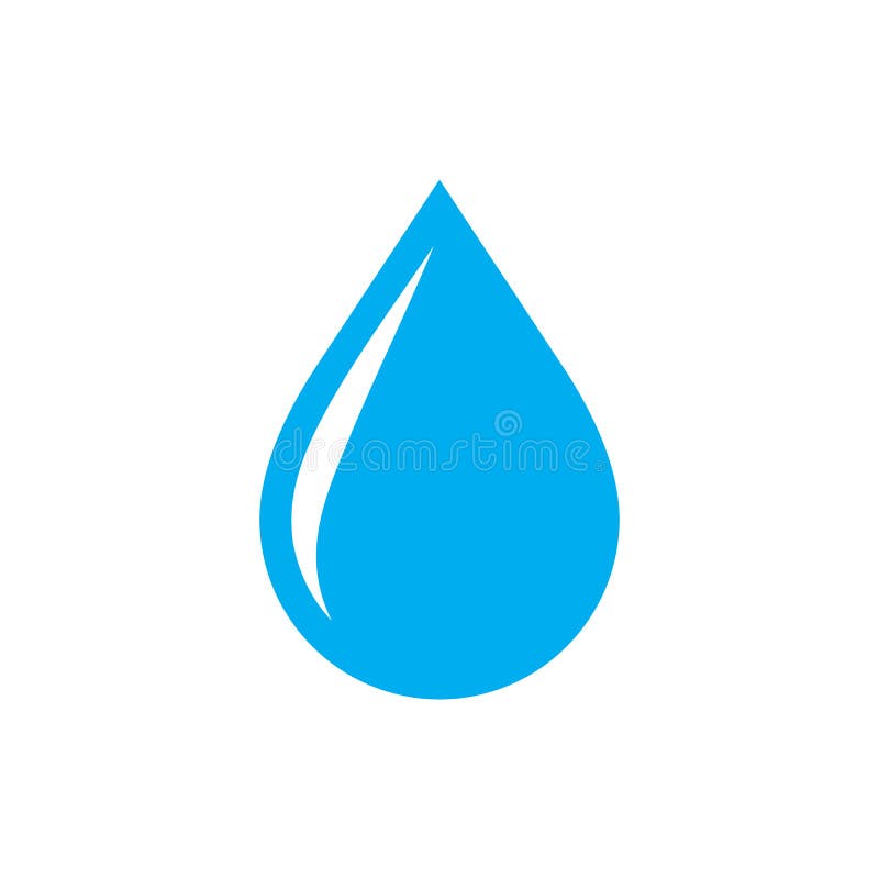 Blue Water Drop - Icon on White Background Vector Illustration for ...