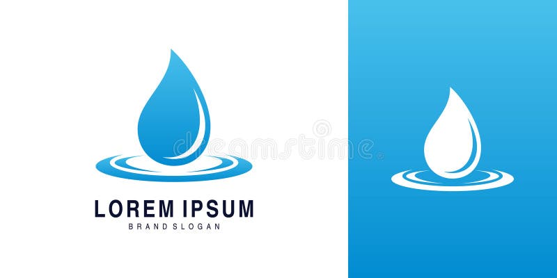 Blue water drop splash logo vector design template. Juice splash logo vectors