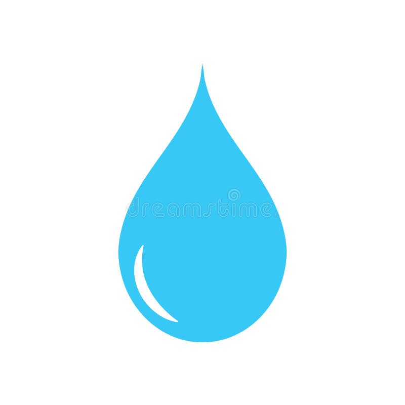 Blue Water Drop Icon. Water Splash and Blue Wave. Clean Water. Vector ...