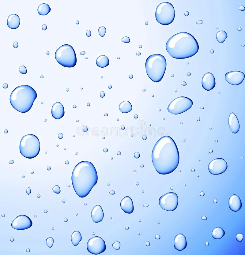 Blue water drops